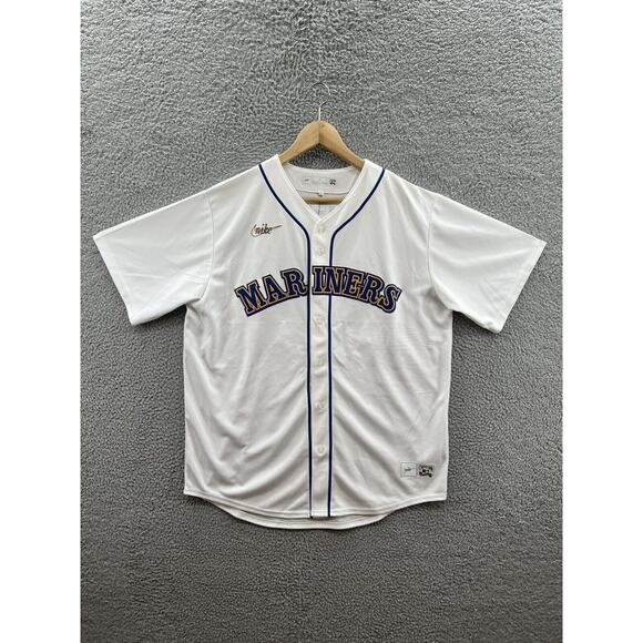 Nike MLB Seattle Mariners Ken Griffey Jr. Cooperstown Baseball Jersey Size Large